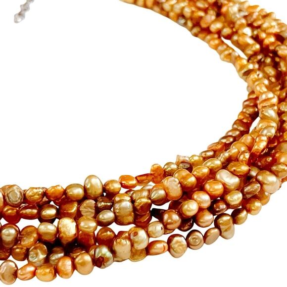 Silpada N1366 Pearl Necklace Multi Strand Freshwater 925 Boho Jewelry - Picture 1 of 10
